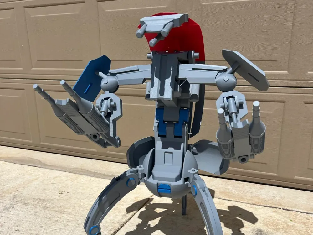 Filament (FDM) 3D printing by Kulworks: articulated figures and large builds, a spaceship, game flag markers, functional parts, and props